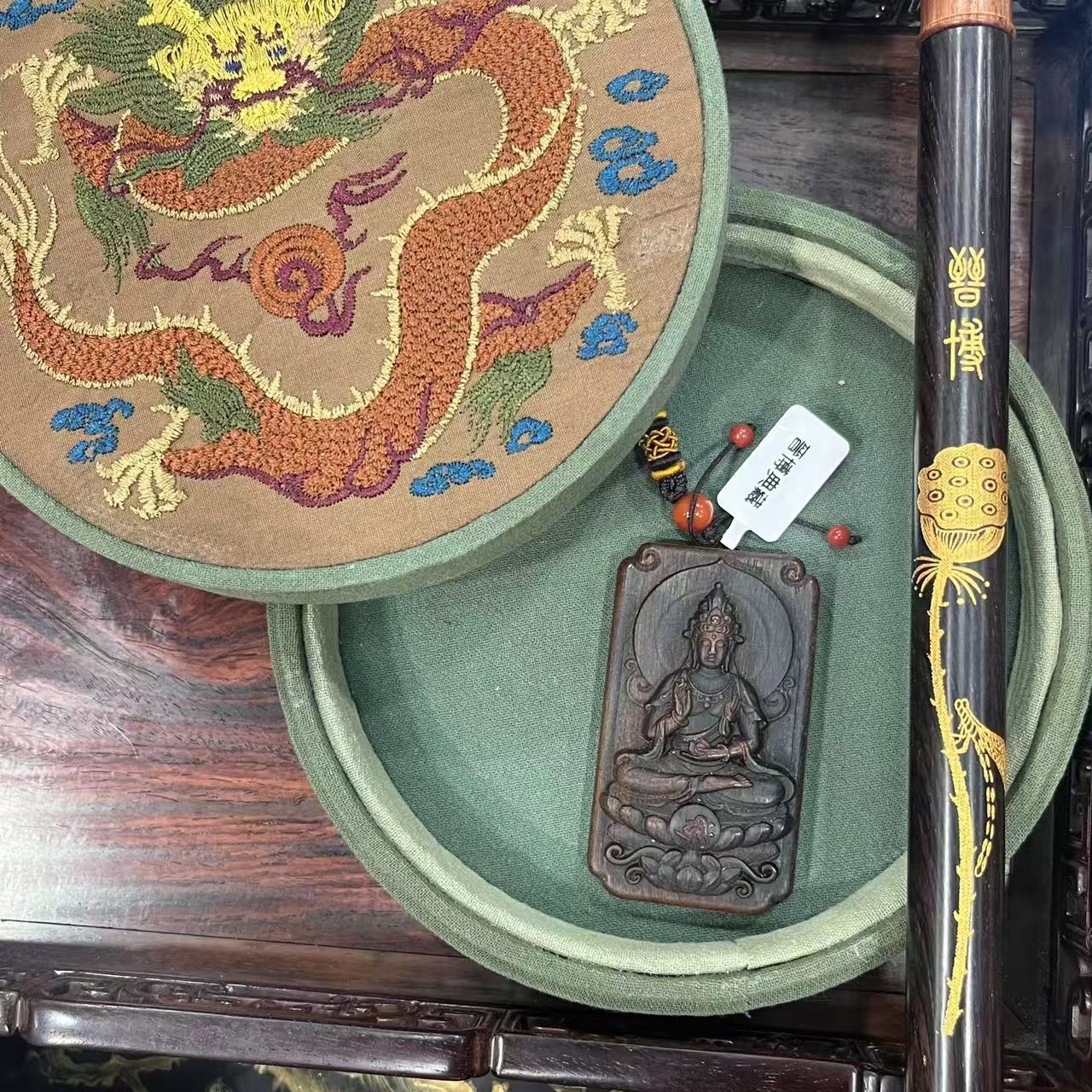 线香+手工观音牌
