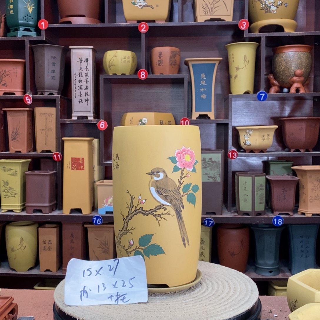 紫砂艺术紫砂花盆