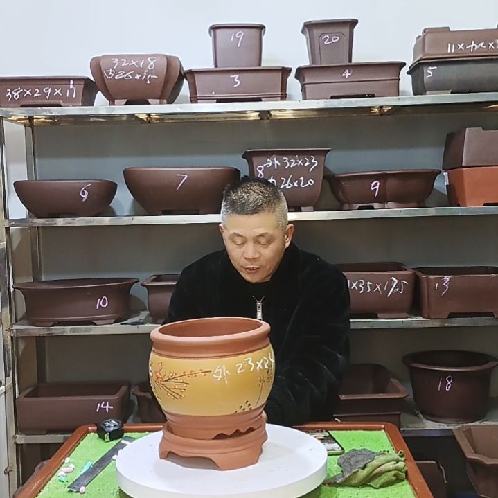 周***歌宜兴紫砂花盆花盆