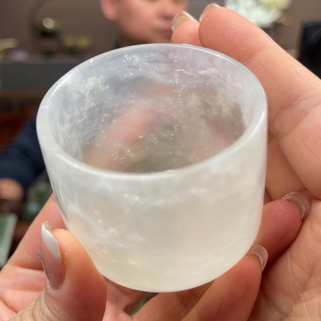 蛇纹石玉手把件未镶嵌仁*