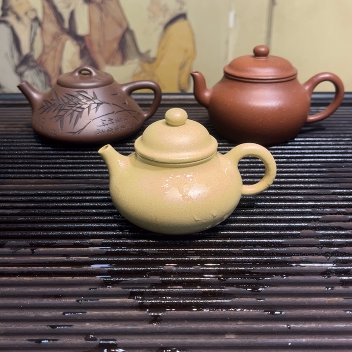 紫砂茶壶容天本绿