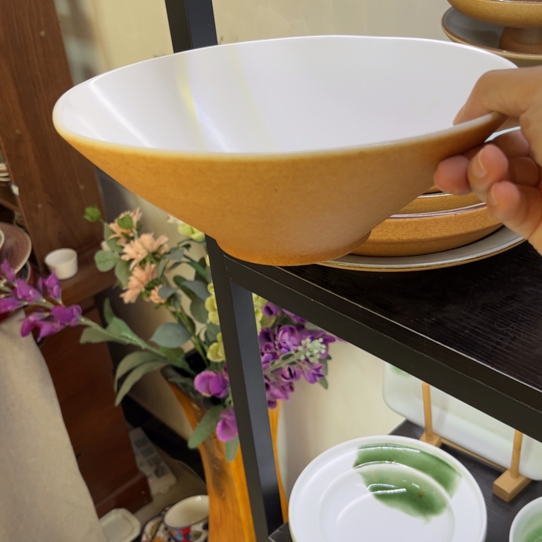 瓷景德镇粗陶复古盘碗微瑕