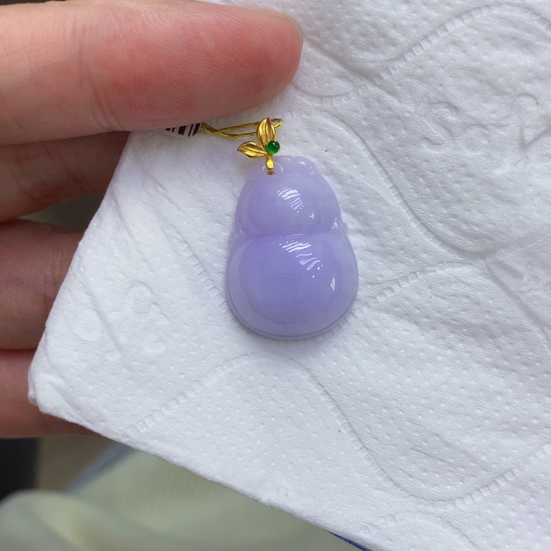 颈饰18K金镶嵌翡翠翡翠