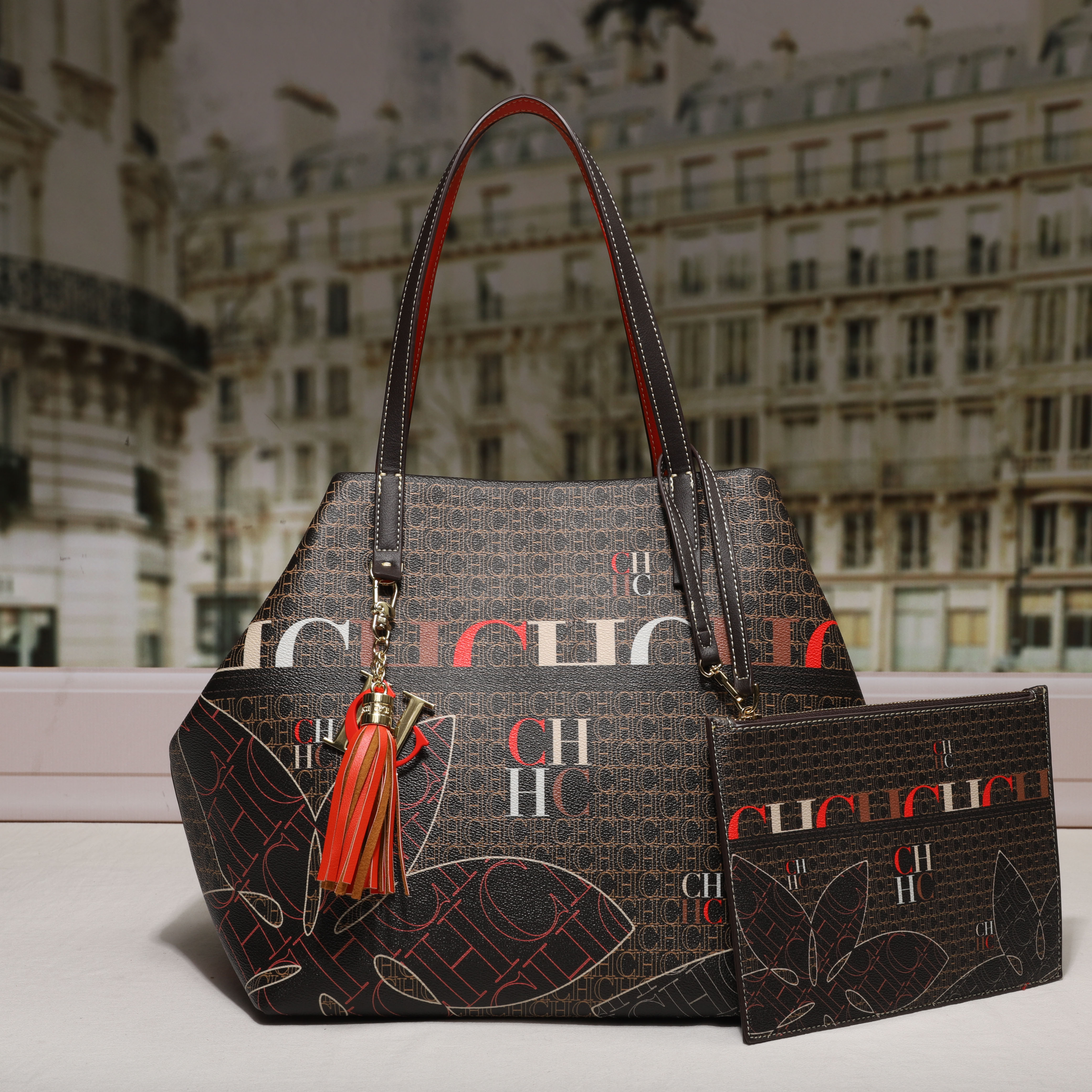 驰琳赫娜拉链托特包水桶包单根单肩包中年斜跨单肩轻奢