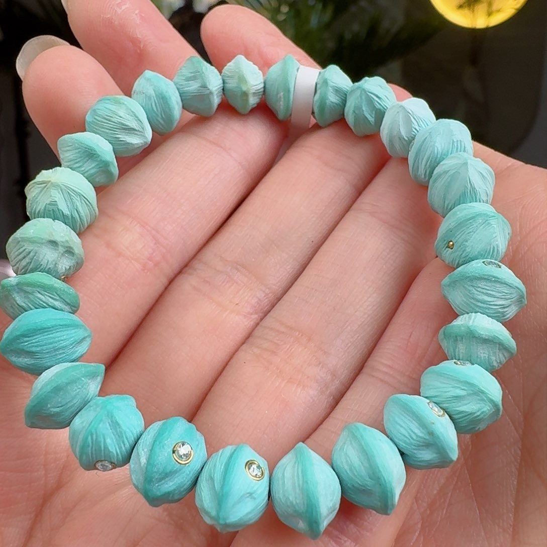 绿松石珠宝奇石未镶嵌晨**听