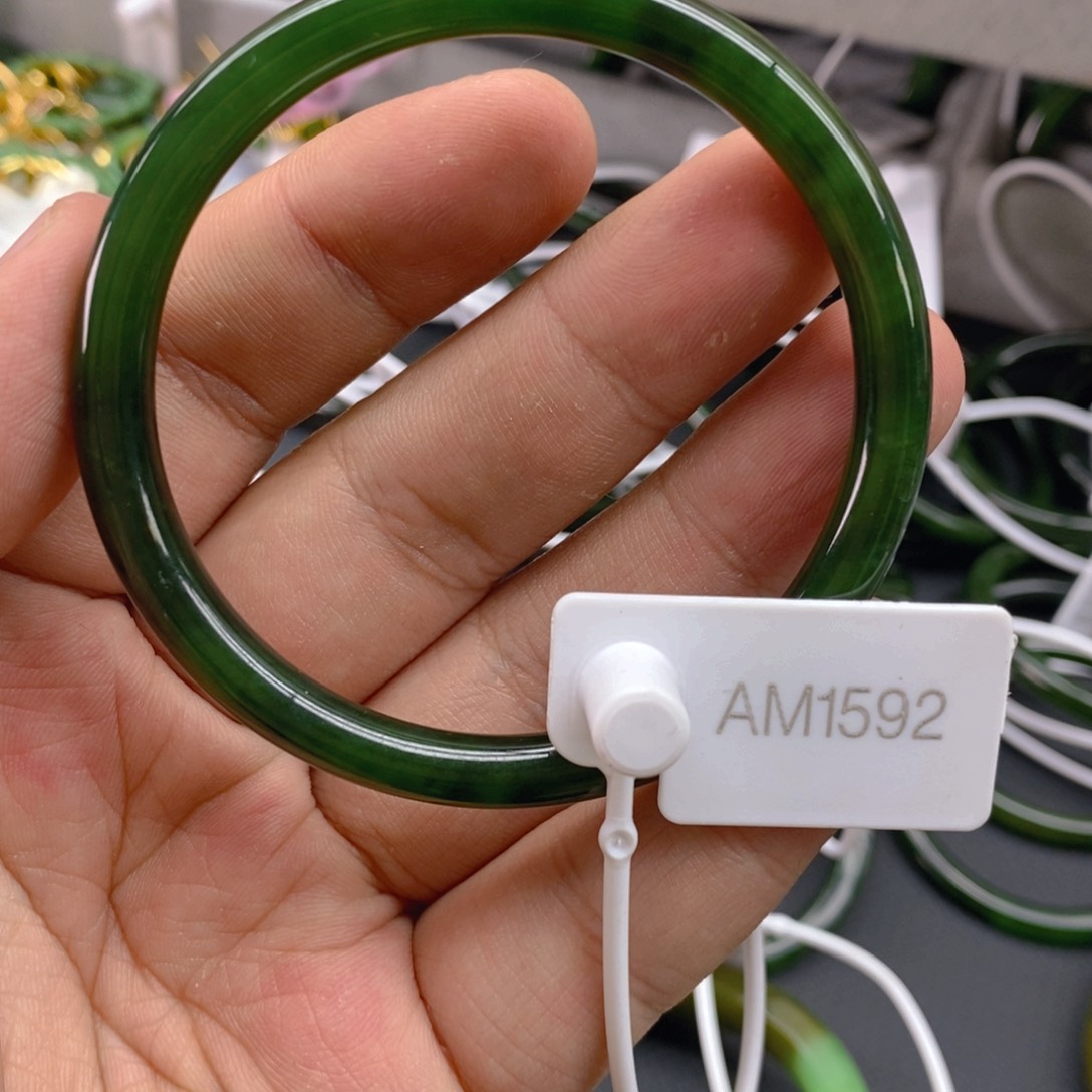 和田玉（碧玉）手镯未镶嵌阿*58