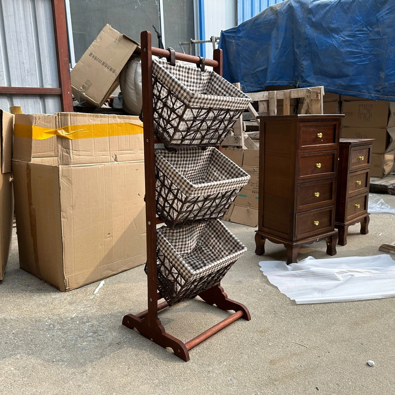 烧色三层吊篮 客厅厨房收纳筐