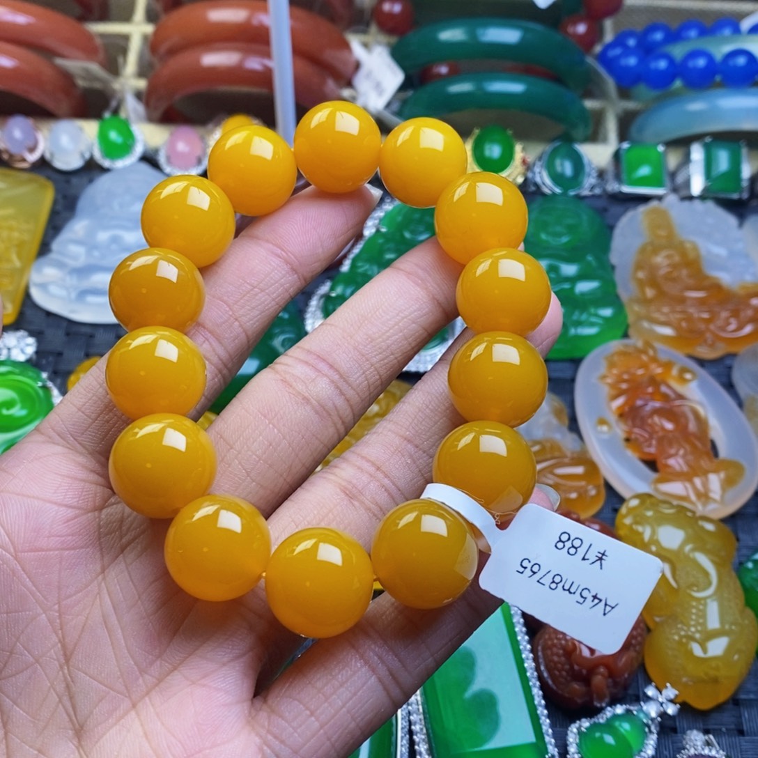 凌***亮玛瑙/玉髓未镶嵌手链卡16