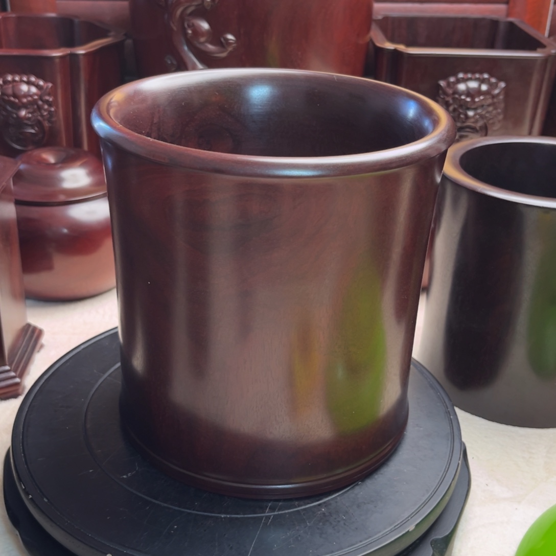 檀香木小叶紫檀明式笔筒