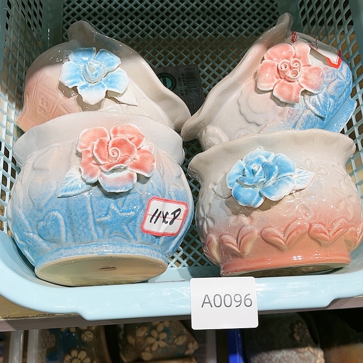 瓷片花盆多肉植物艺术品