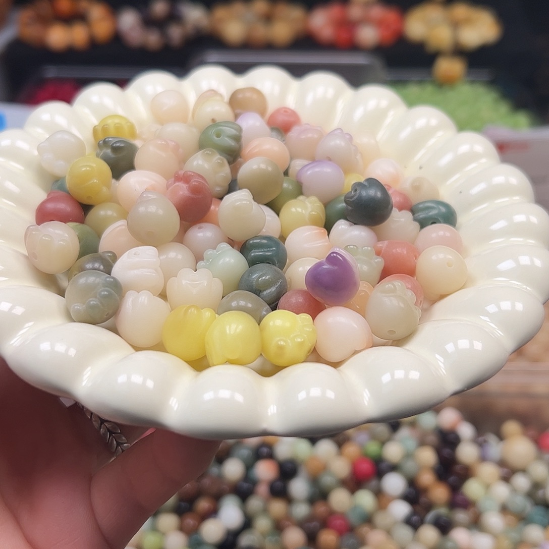 菩提根/象牙果手串多宝猫爪40颗