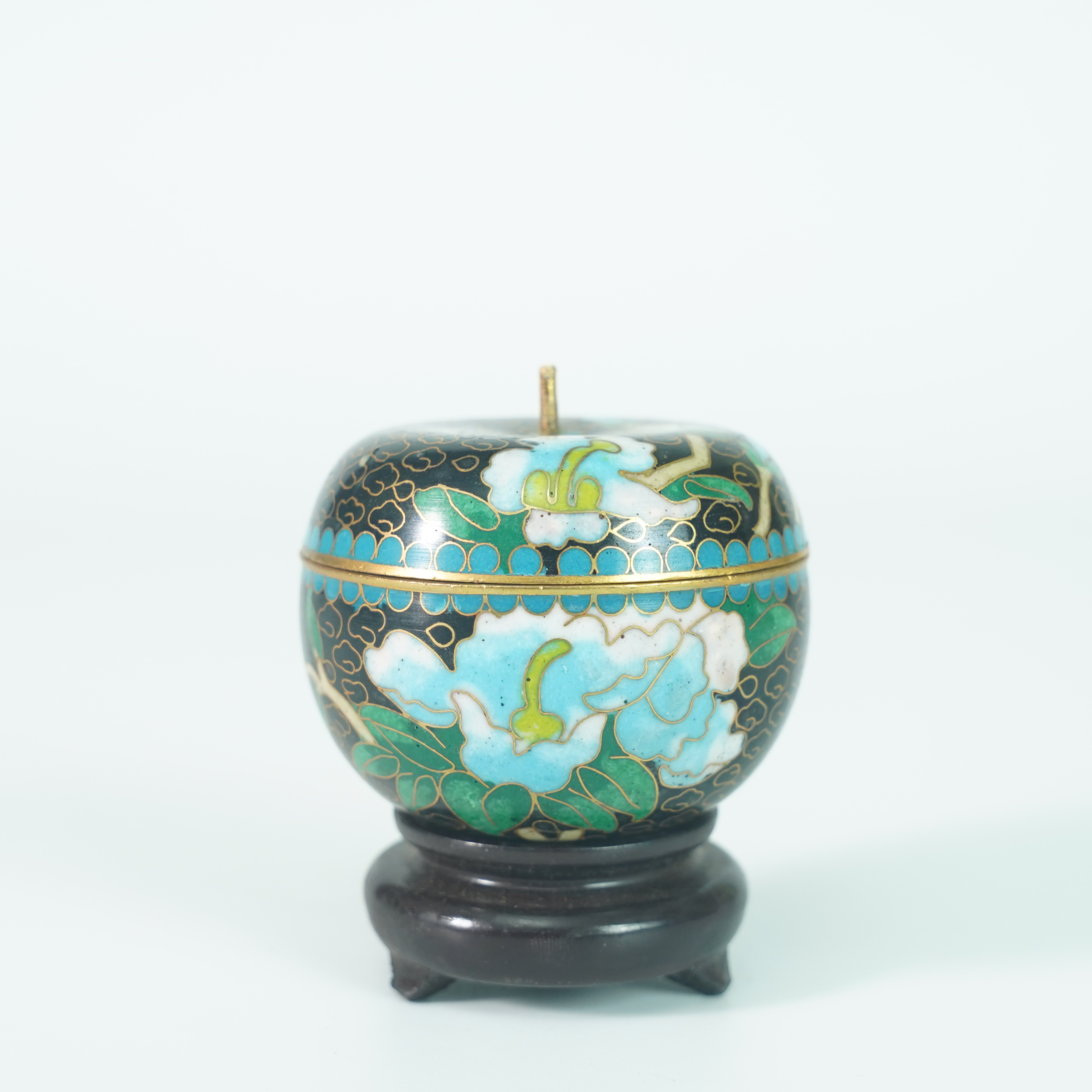 LABCN260102333【十竹斋】民国景泰蓝平平安安香盒