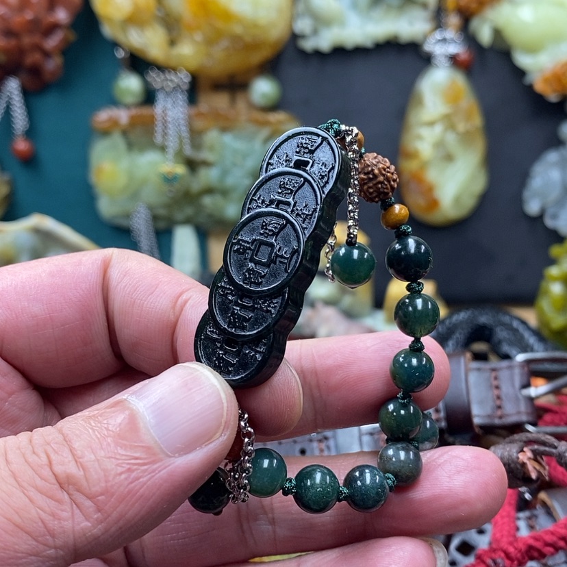 【闪购商品】蛇纹石玉手牌未镶嵌