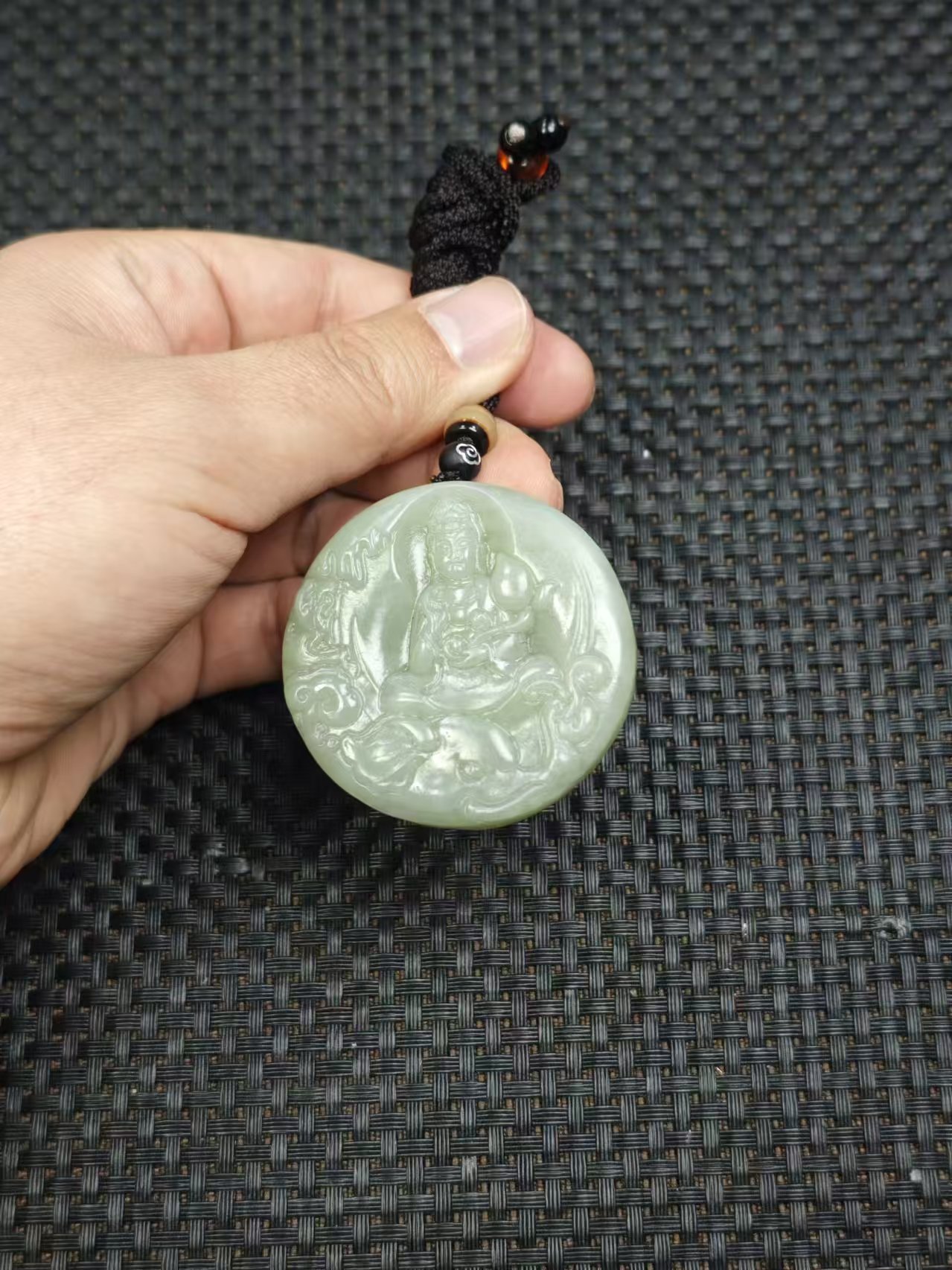 天然和田玉老料精雕观音2.17清货1