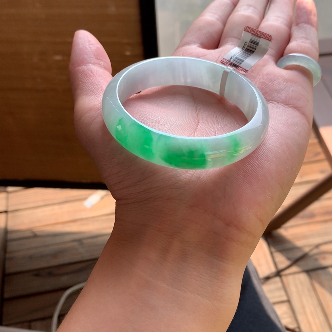 翡翠未镶嵌手镯55号59.2