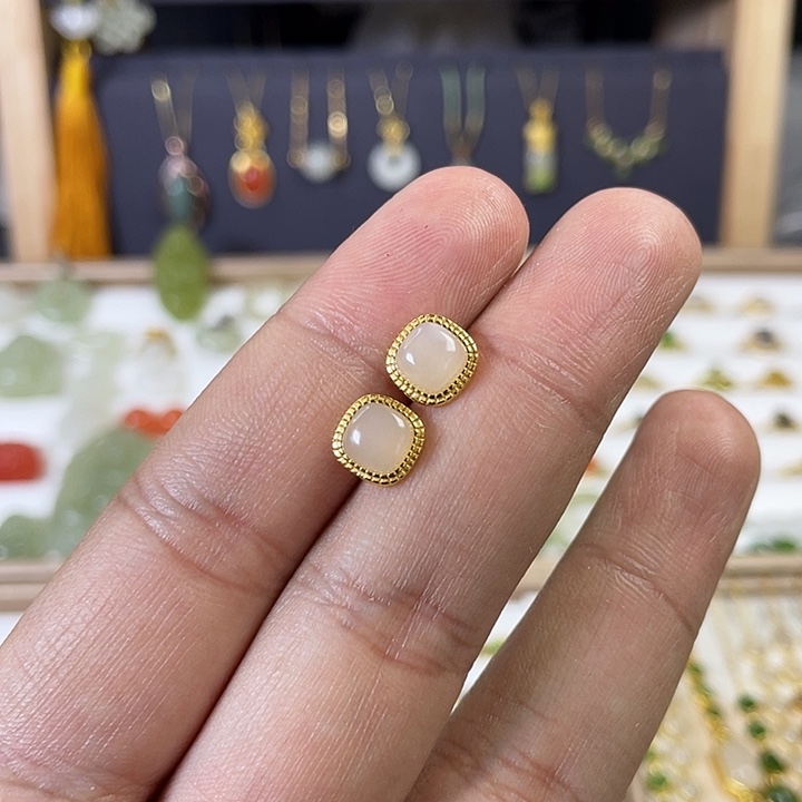 和田玉（碧玉）颈饰银S925镶嵌