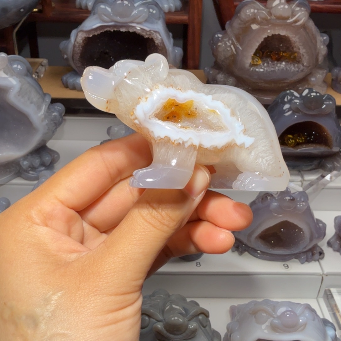 橙***记玛瑙/玉髓未镶嵌摆件