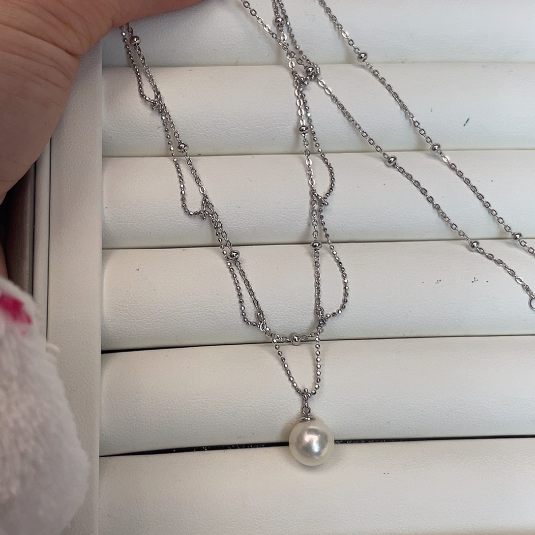 颈饰海水珍珠银S925镶嵌