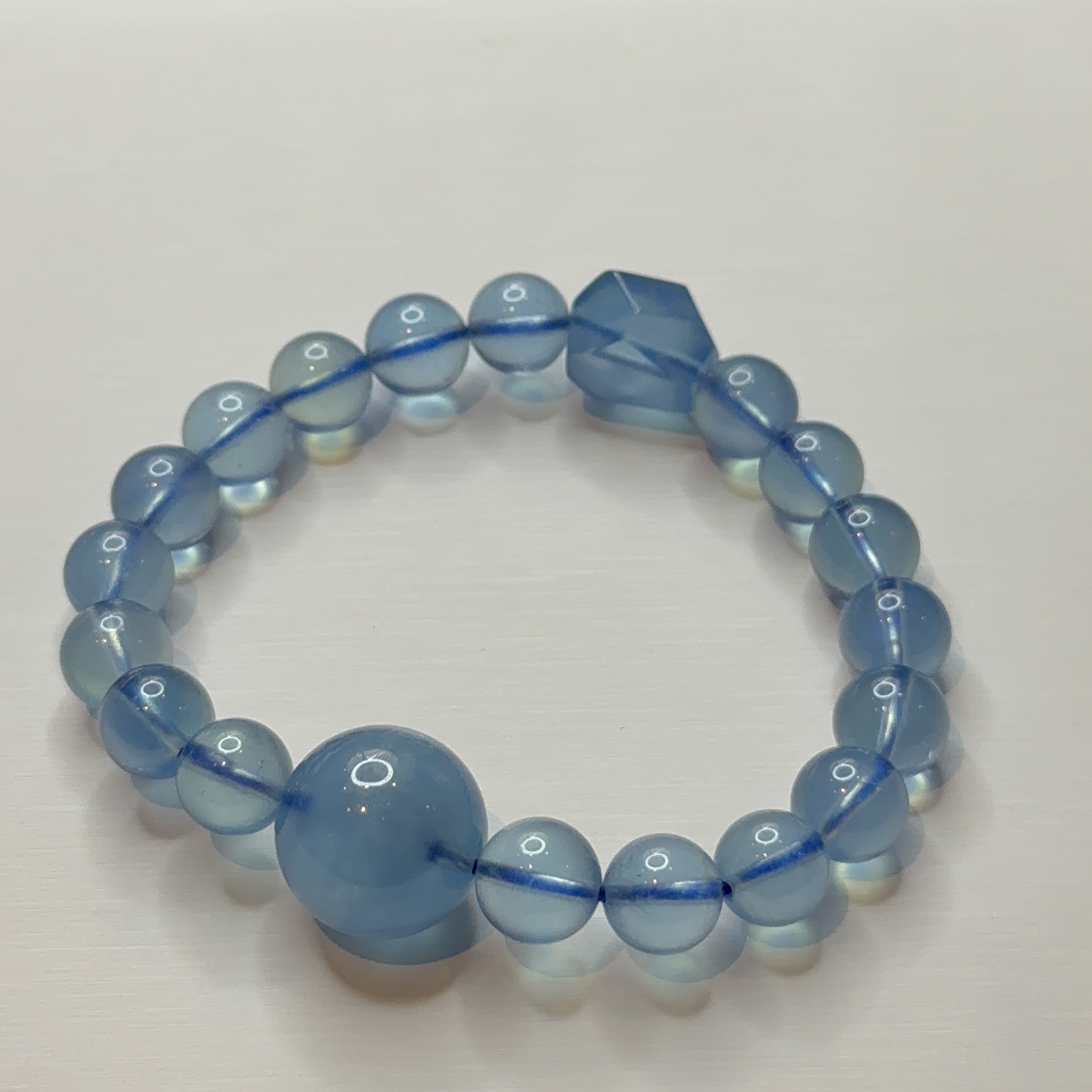 天然海蓝宝水晶手链设计款