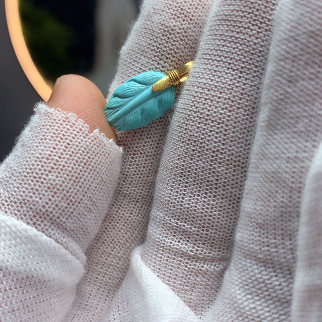 绿松石未镶嵌挂件