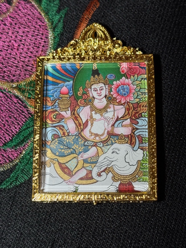 热贡唐卡，普贤菩萨