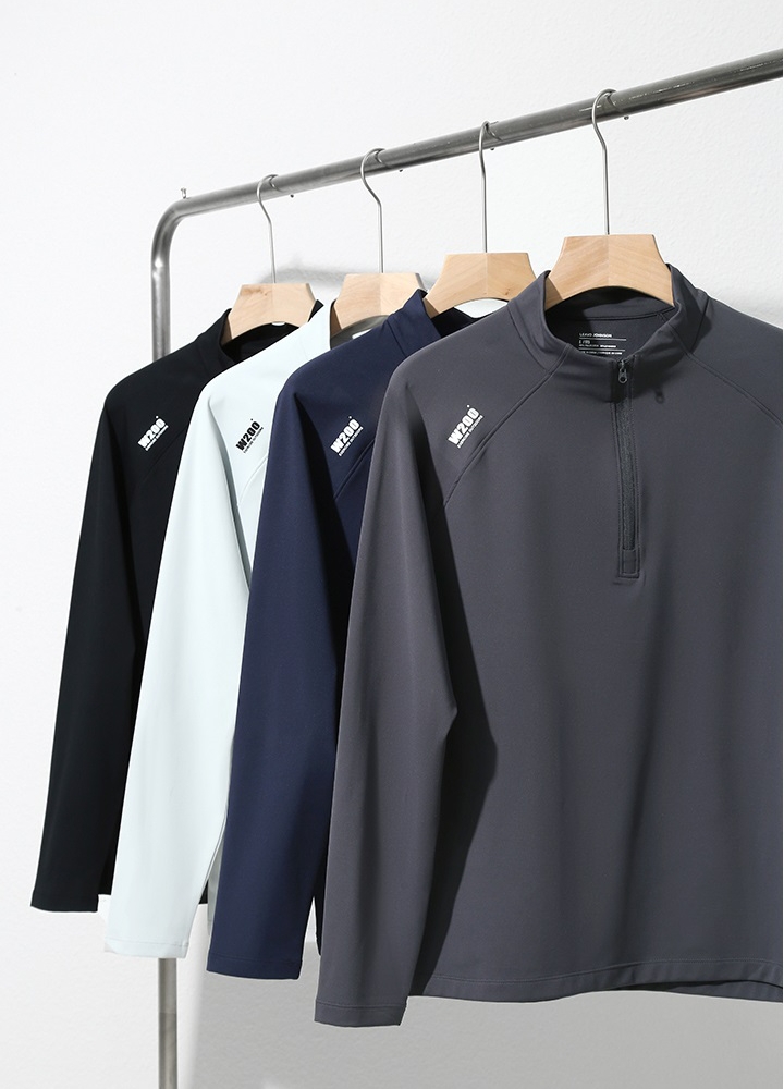 意大利LEAVOJOHNSON秋冬男弹力透气长袖户外健身运动卫衣186