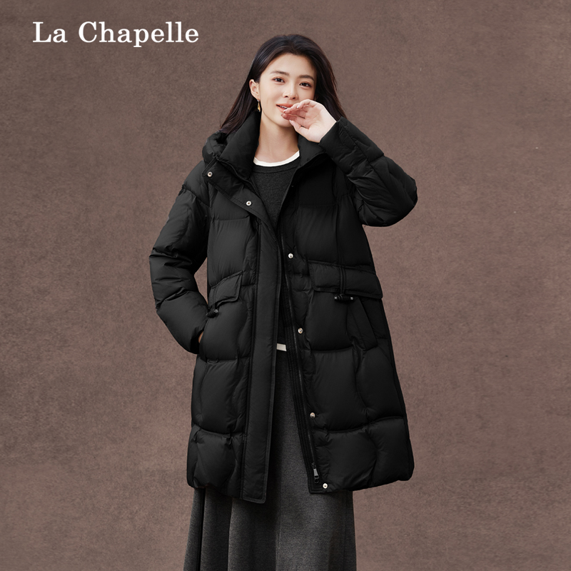 冬季新款女装中长款连帽极简风泡芙系列加厚女款5016