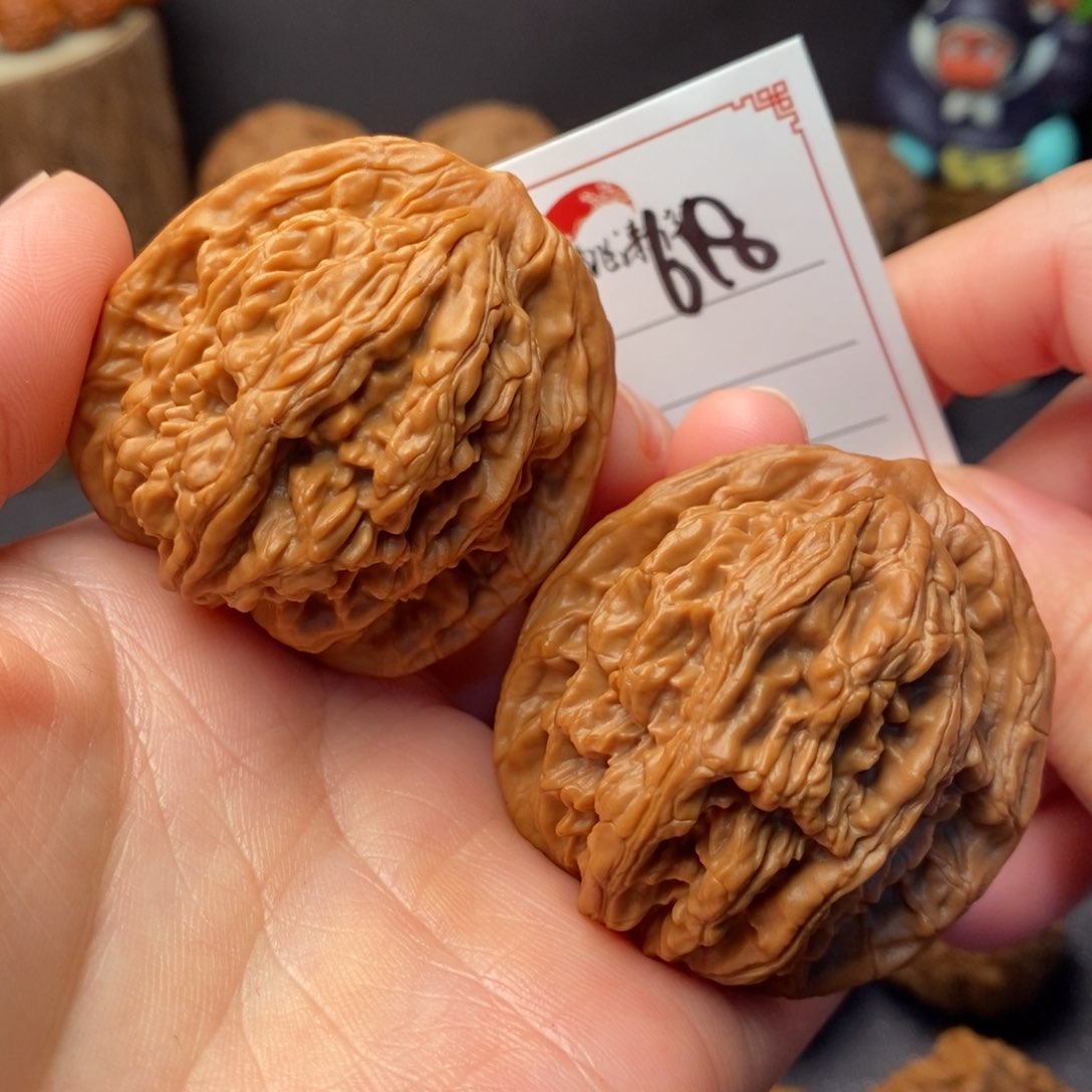 把件文玩核桃618号44麦穗虎头