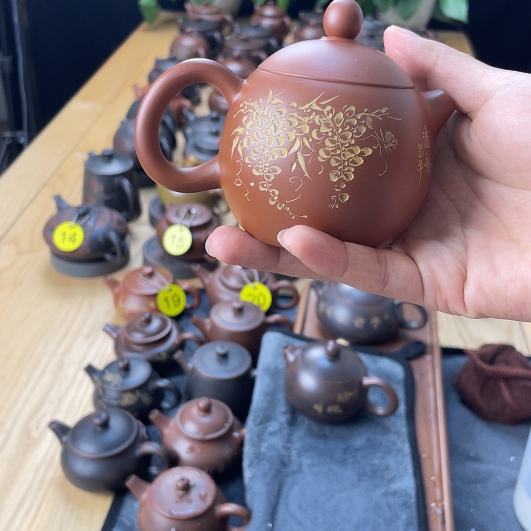 静***、泥塑龙蛋壶150毫升左右无礼盒