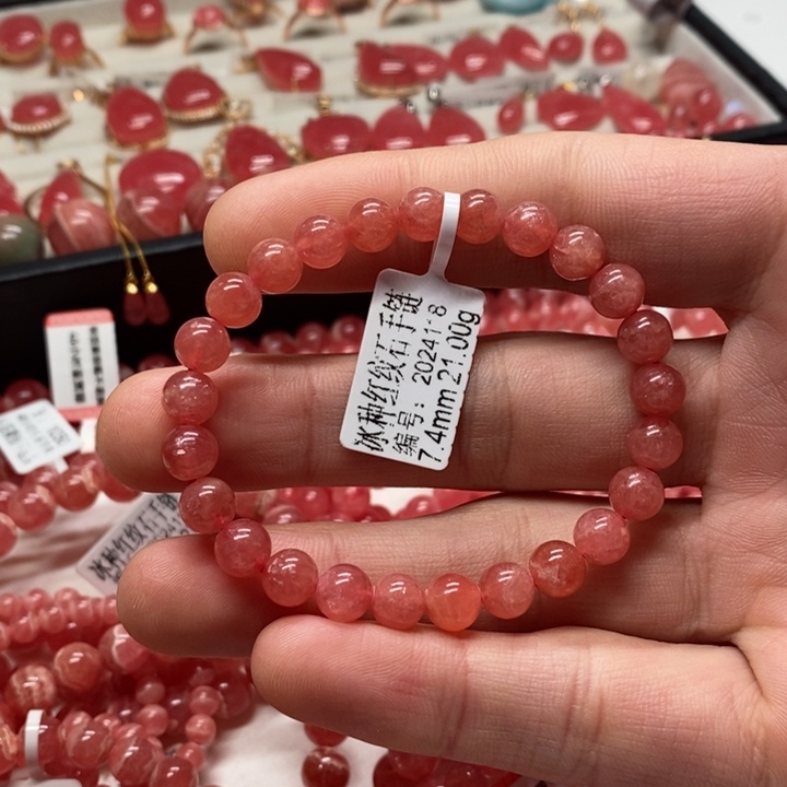 菱锰矿（红纹石）手链未镶嵌?****❄