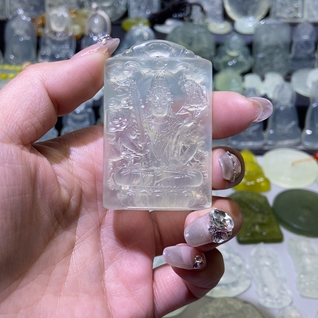 岫玉吊坠未镶嵌啵*Q吊坠