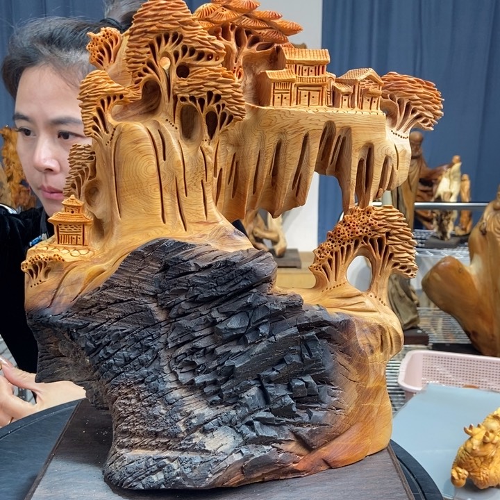 柏木（崖柏）山水倒流香送两盒香