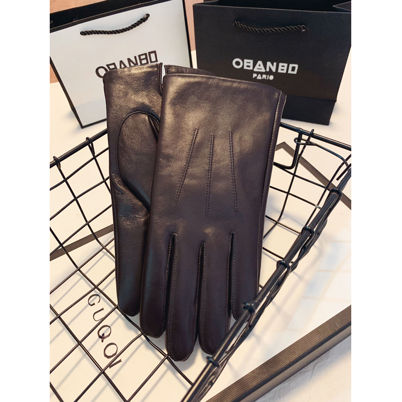 羊皮手套男冬加绒加厚保暖防寒韩版真皮触屏开车薄触屏骑行摩托车