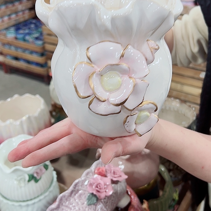 有孔，凑单福利满10元发货陶瓷多肉花盆！