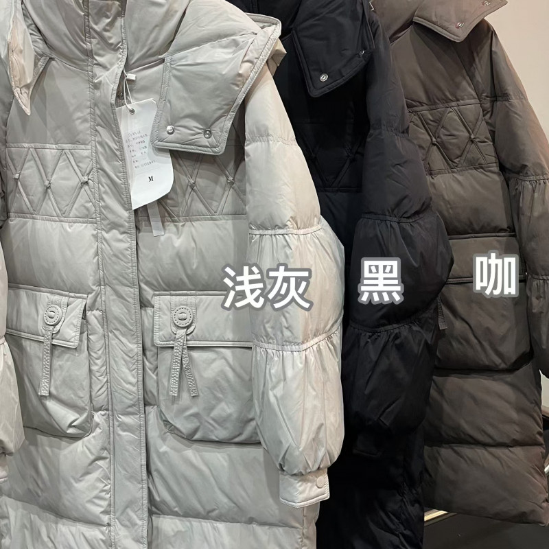 【 雨•美 推荐 】8990韩版长款连帽棉服