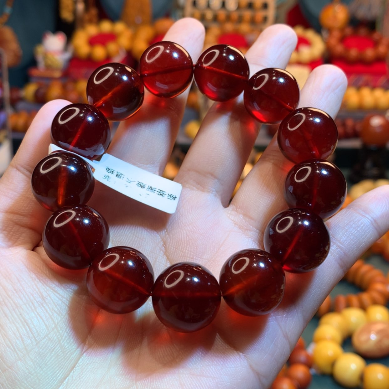 【闪购商品】血珀手串未镶嵌成****J蜜蜡手串