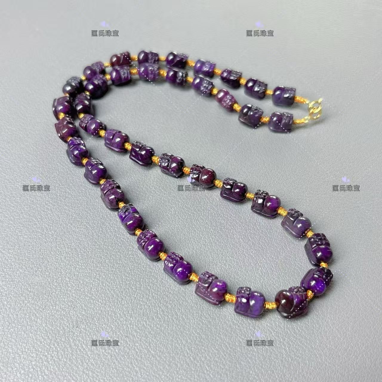 匡氏臻选 18K高货舒俱来帝王紫貔貅项链 Z-HL-A3024（多样性发一）