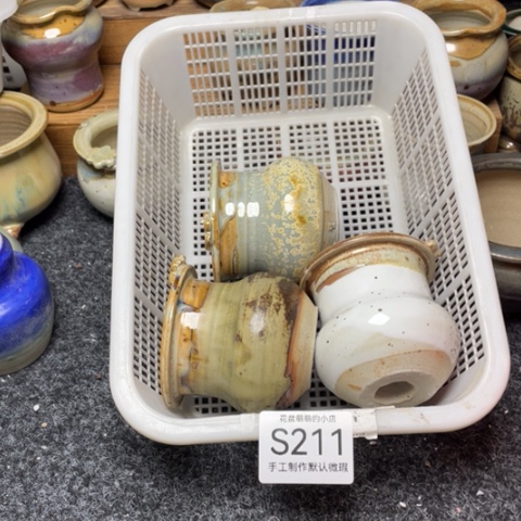 紫砂花盆微瑕211口5厘米左右