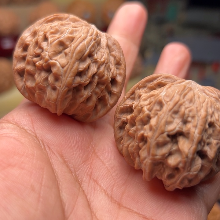 文玩核桃把件41磨盘自然装