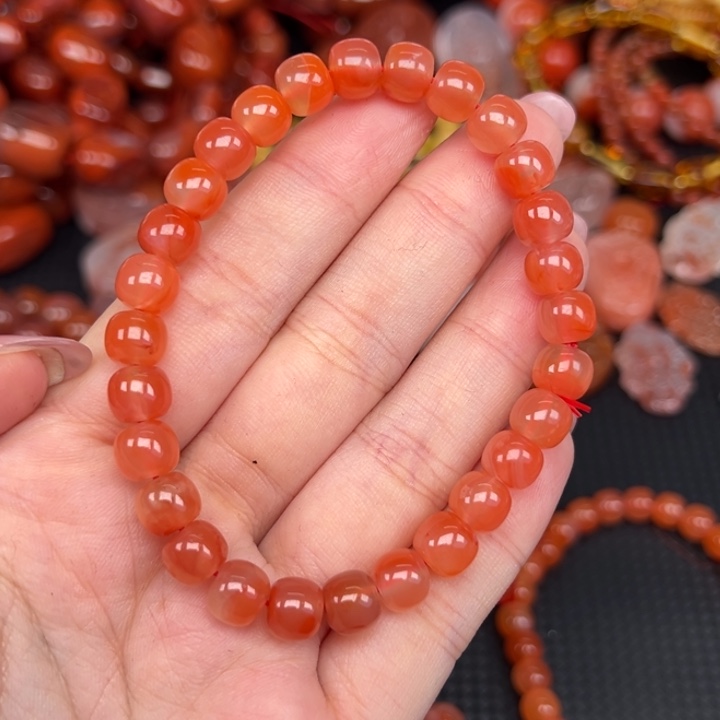 南红玛瑙未镶嵌手链
