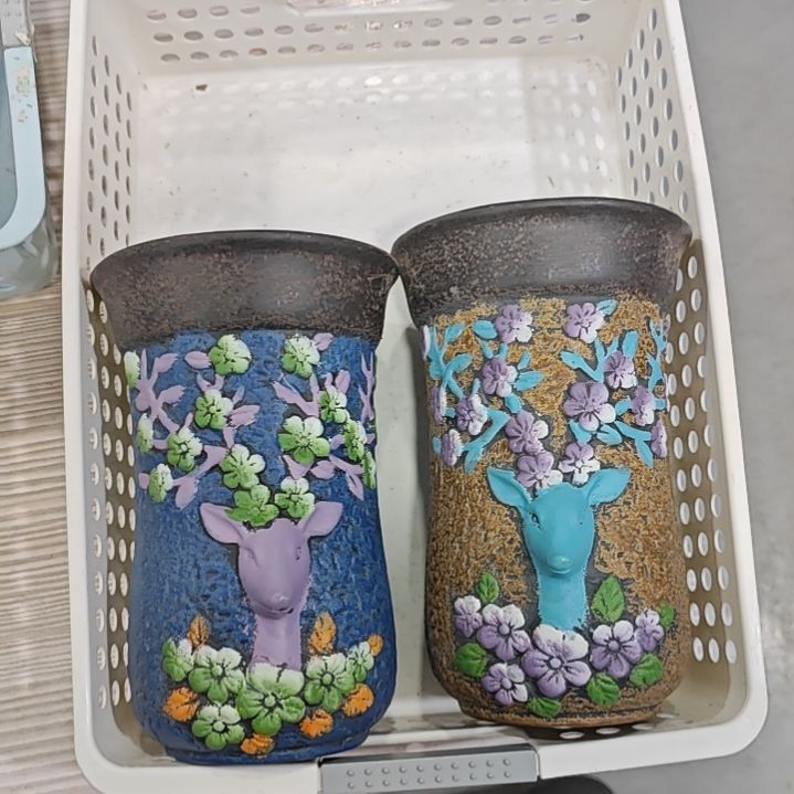 红陶吸水透气的白陶花盆凑满12发货