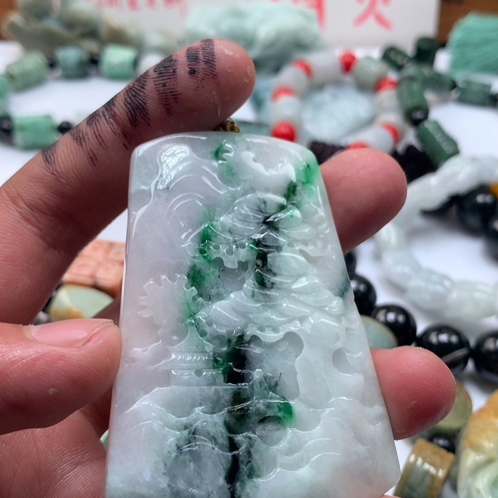 颈饰未镶嵌翡翠保真天然a货翡翠