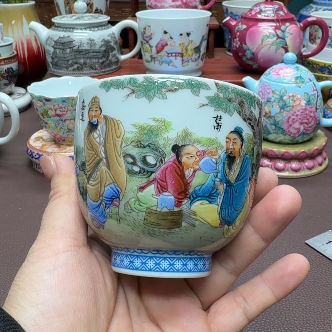 瓷片景德镇仿古手工制作精品展示