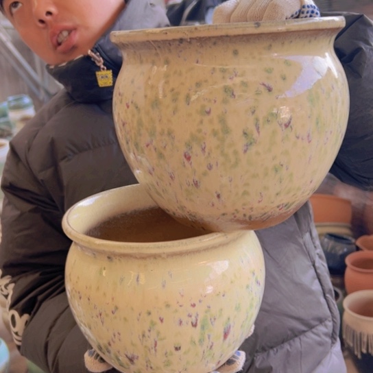 紫砂花盆高17口20———-