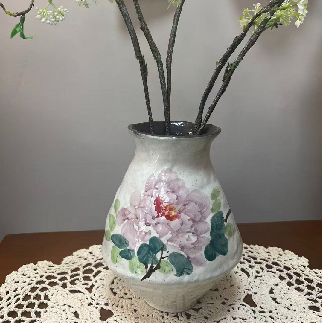 A17-景德镇陶瓷花瓶摆件客厅插花器鲜花瓶复古器手绘花瓶