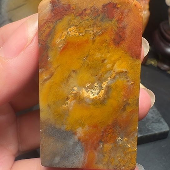 昌化石昌化田黄无事牌