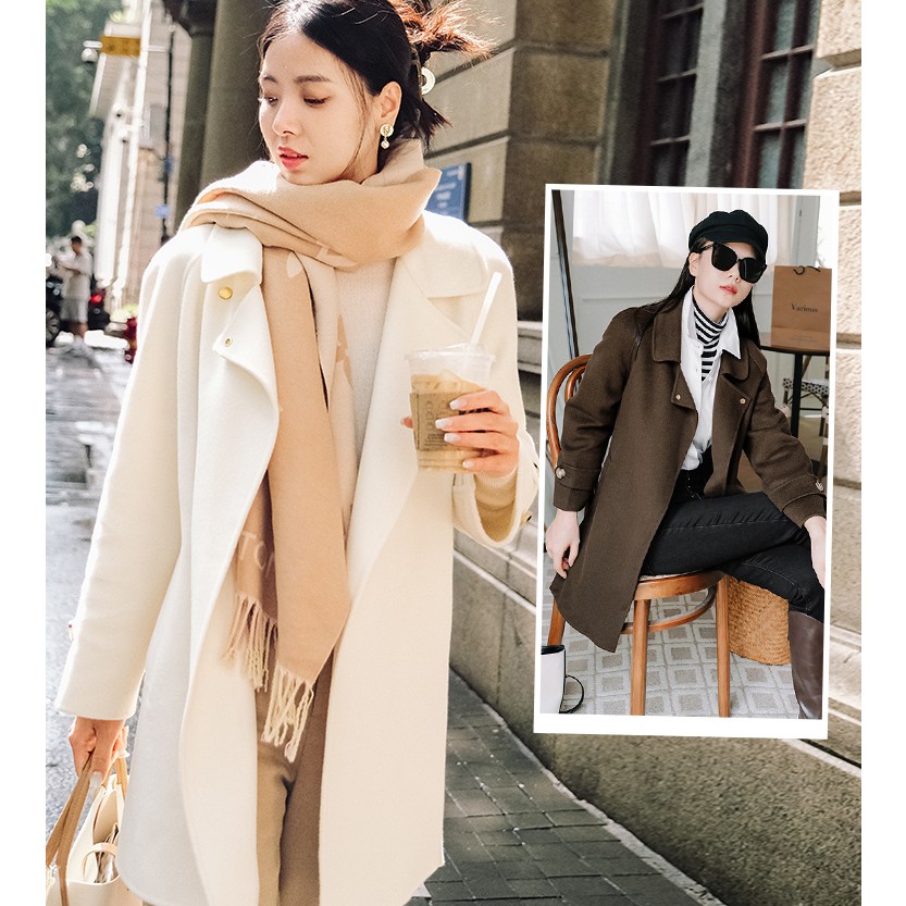 谭飞美拉德大衣澳毛双面呢大衣 经典一手长小个子本命大衣