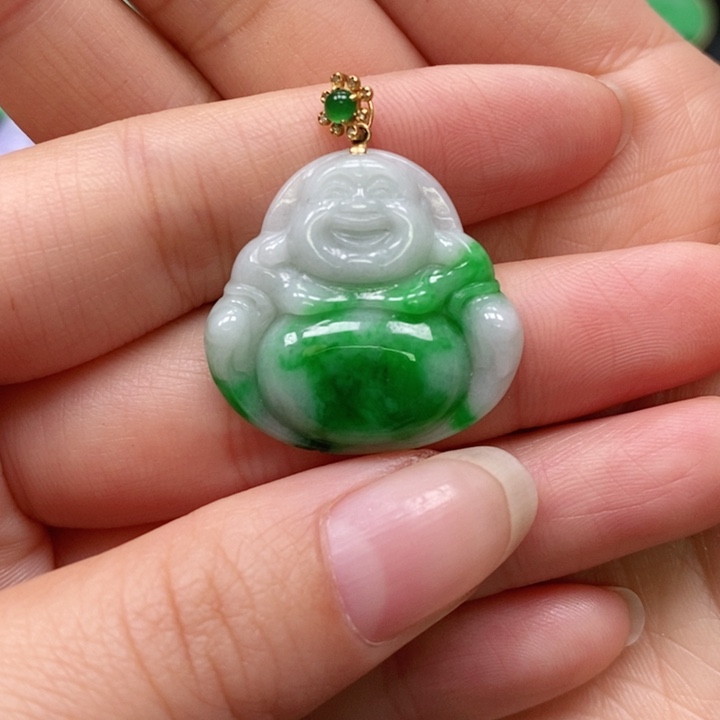 翡翠颈饰未镶嵌我**女吊坠