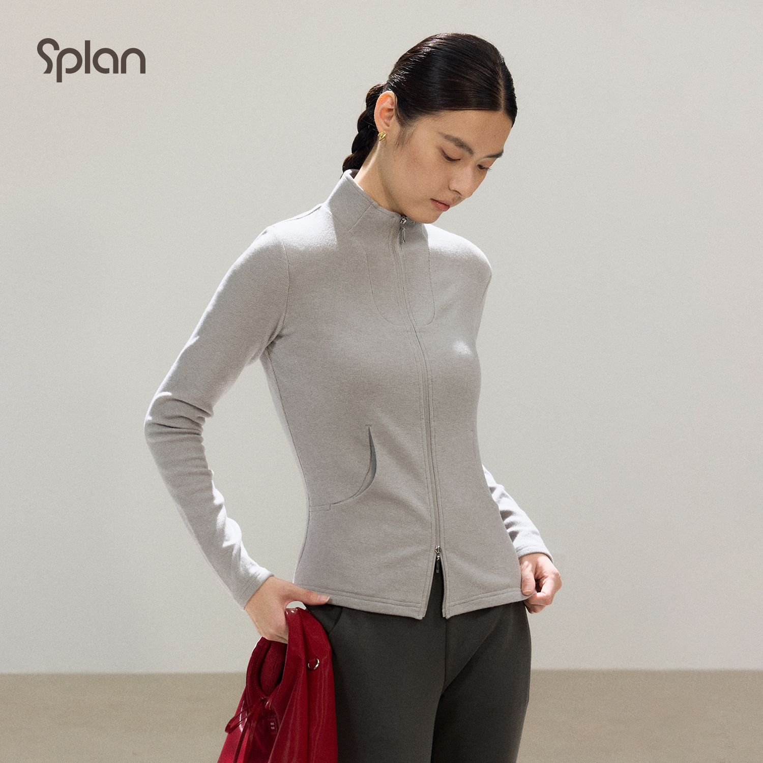 【早秋新品】SPLAN唤醒计划 极简风修身显瘦秋冬立领运动外套25201