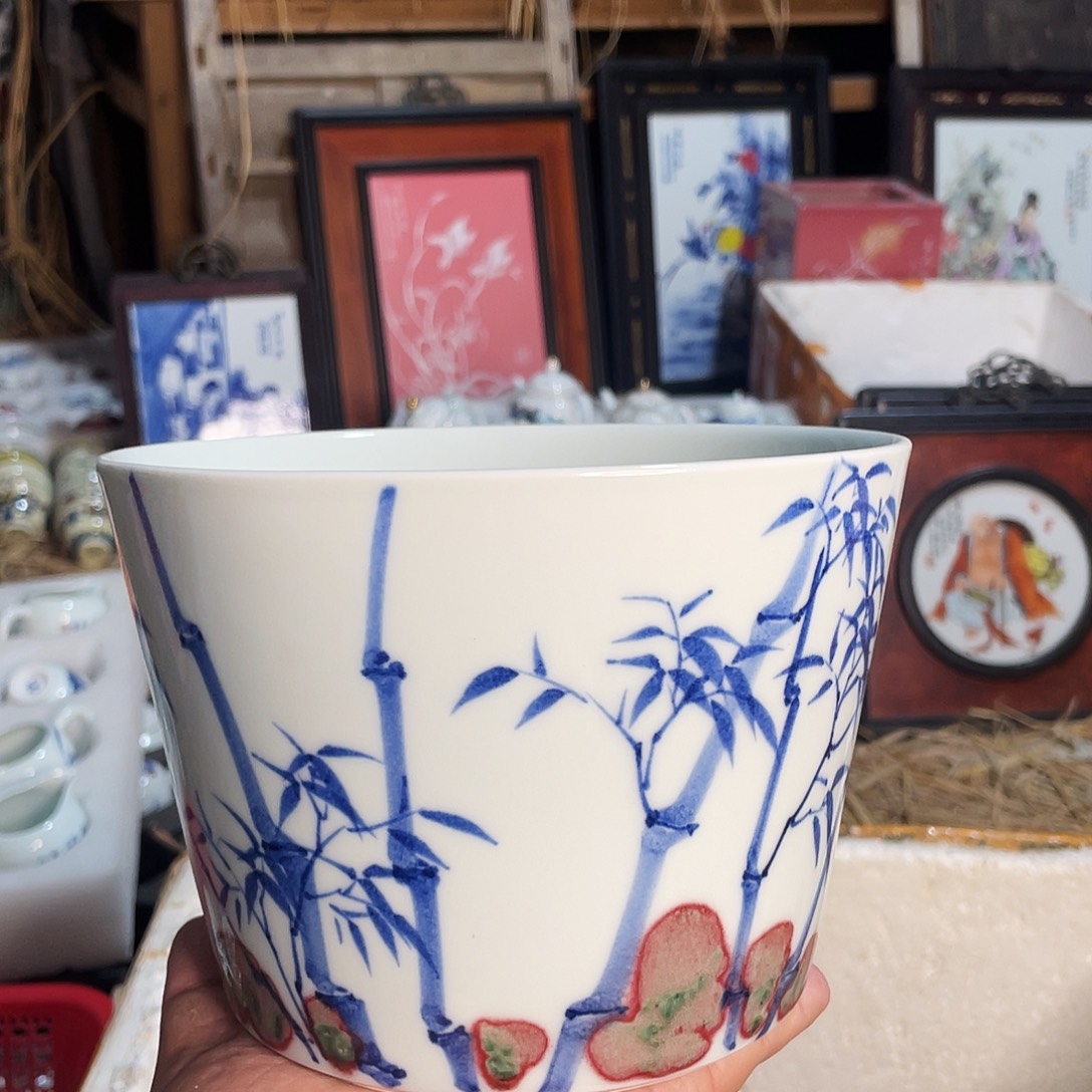 坚***石杯景德镇陶瓷艺术品